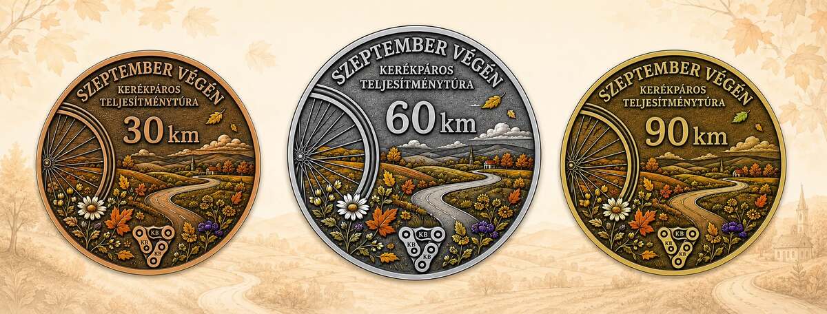 "Szeptember végén" kerékpáros teljesítménytúrák (30, 60, 90 km)
